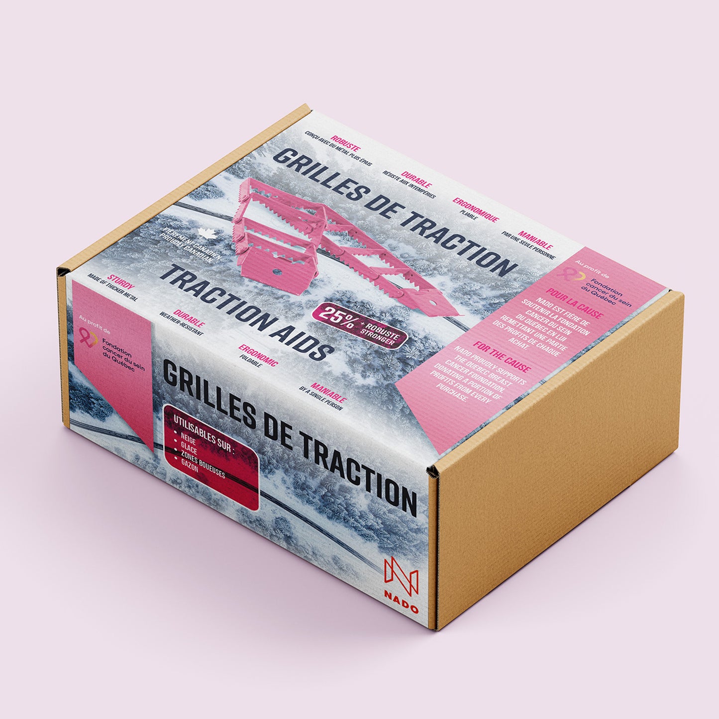 Foldable Steel Pink Traction Aids