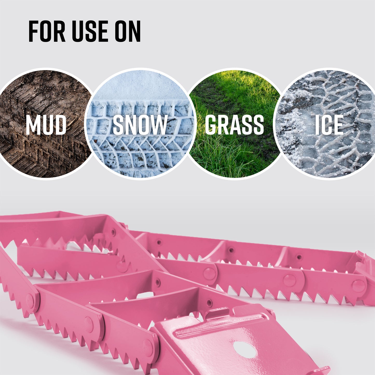 Foldable Steel Pink Traction Aids