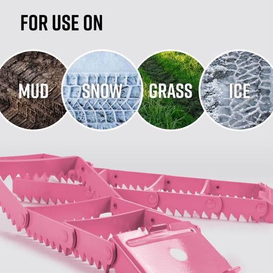 Foldable Steel Pink Traction Aids